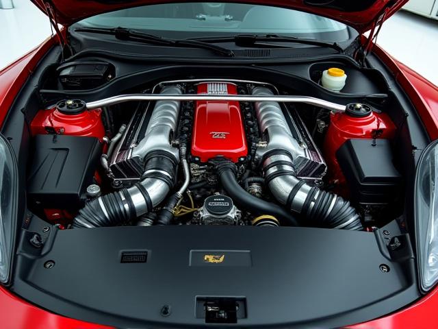 細部まで清掃されたエンジンルーム